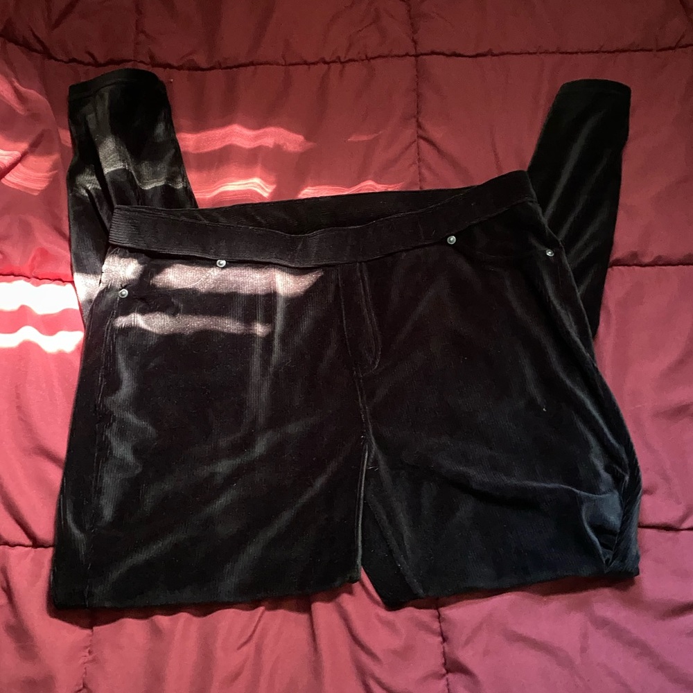 COPY - Simply Vera Wang XL black elastic corduroy leggings